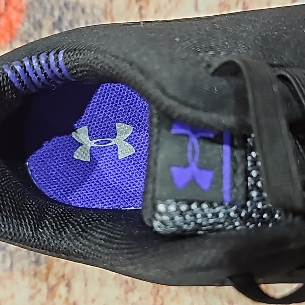 Under Armour kids Purple & Black Shoes - Picture 3 of 7